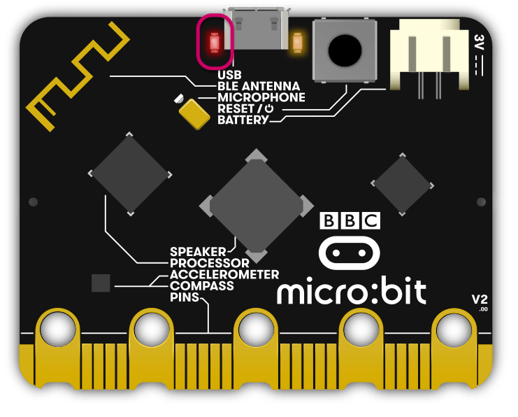 micro:bit power LED